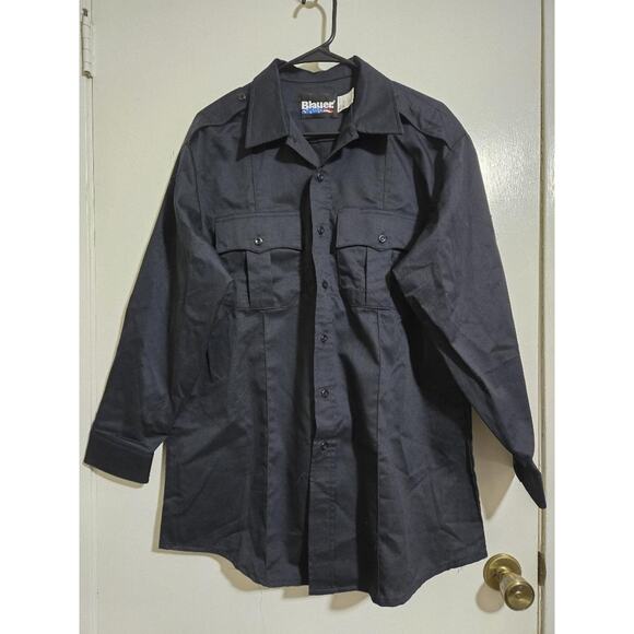 Large/32-33 - Blauer tactical L/S Duty Shirt Cotton Twill Uniform Shirt #D81d - Picture 1 of 3